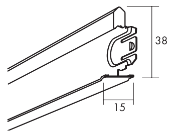 Ecophon Connect profil poprzeczny T15 1200 mm 36 szt./op.