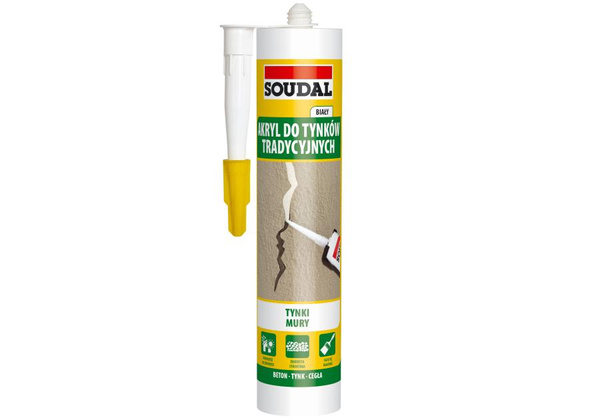 SOUDAL Akryl do tynków tradycyjnycyh biały 280 mL fasadowy