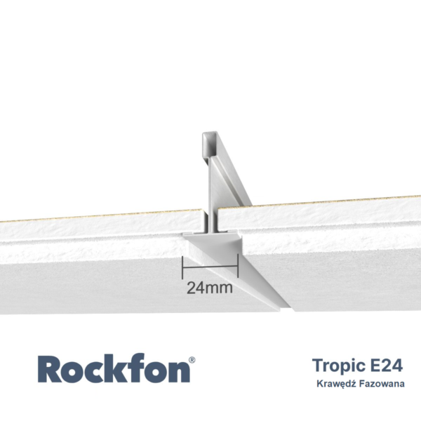 ROCKFON -płytka z wełny miner. TROPIC E24S8 1200x600x15mm nr 131158 op. 11,52 m2