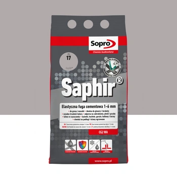 SOPRO 9502A Saphir Elastyczna Fuga Cementowa 1-6mm Srebrny Szary 4KG