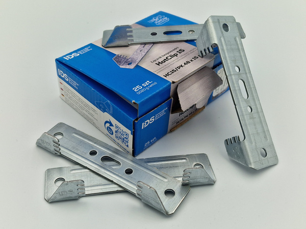 Łącznik bezpośredni IDS HatClip 15 do profili kapeluszowych 48x15 mm (25 szt.)