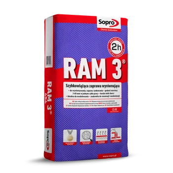 SOPRO RAM3 Szpachla wyrów. i renowac. 25kg 454/25