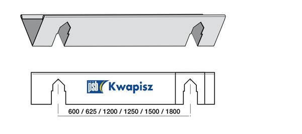 KCS listwa dystansowa do modułu 600mm op.50sz. 815395