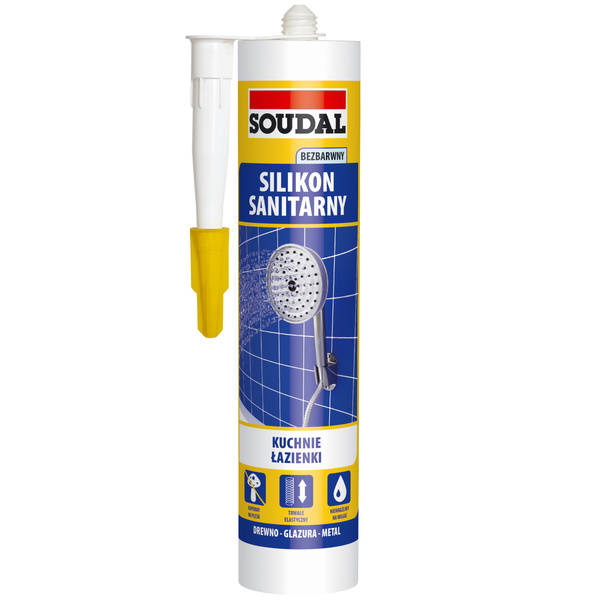 SOUDAL Silikon sanit. bezbarwny 280 mL (SKU)