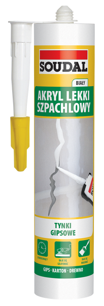 SOUDAL Akryl lekki szpachlowy biały 280 mL (SKU)