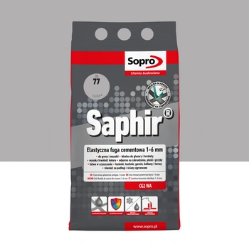 SOPRO 9513A_SAPHIR Elastyczna Fuga Cimentowa 1-6mm Manhatan 77 4kg - Idealna do zastosowań budowlanych i dekoracyjnych, zapewniająca trwałość i estetykę.