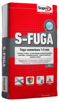 SOPRO S-FUGA Fuga cement. 1-5 mm SZARY15  op. 25kg