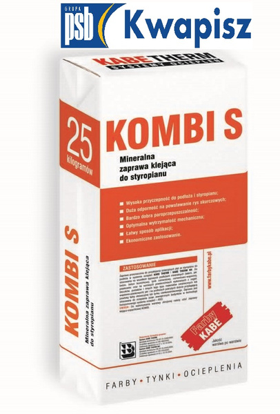 KABE KOMBI S  op.25 kg  klej do przyklejania styropianu