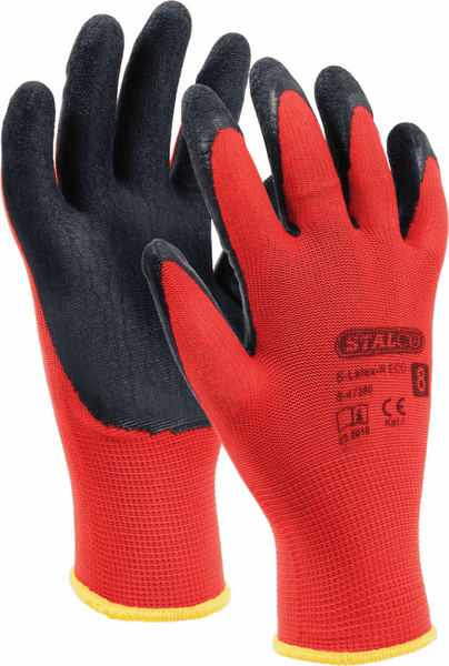 RĘKAWICE POLIESTROWE  "S-LATEX R ECO"  10"  S-47284   STALCO