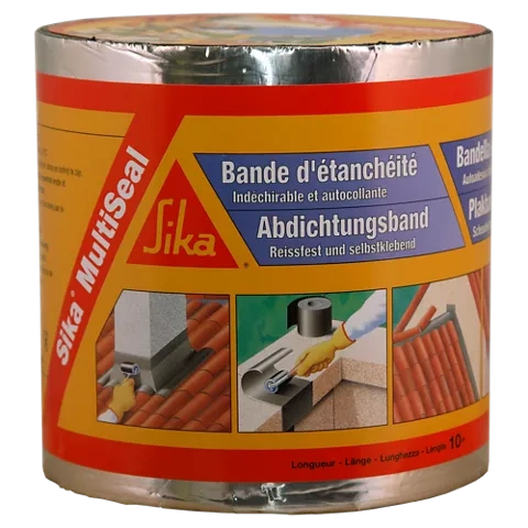 Sika MultiSeal – Samoprzylepna bitumiczna taśma dekarska do napraw rynien i kominów, Szara 10cm x 10m
