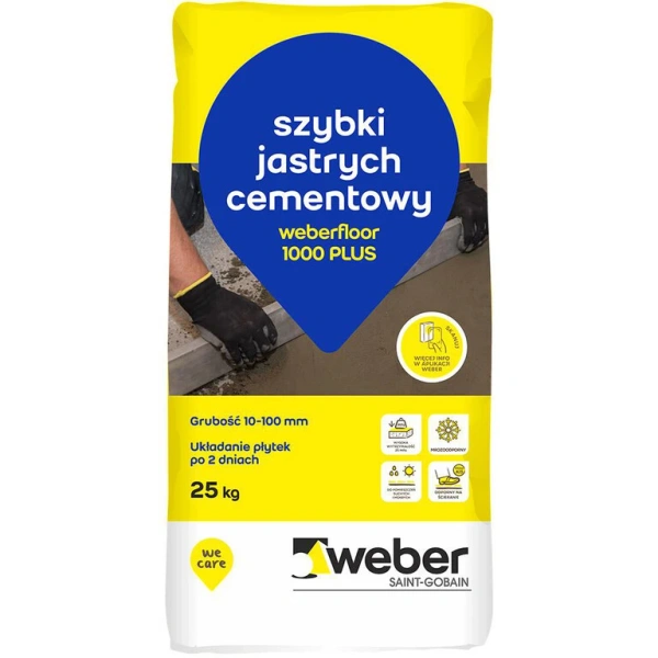 weber.floor 1000 PLUS posadzka cementowa 25 kg