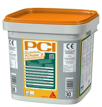SIKA PCI Pecimor 2K – Dwuskładnikowa masa bitumiczna, grubowarstwowa izolacja przeciwwodna, 30L