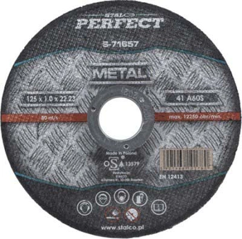 STALCO TARCZA METAL PŁASKA 125x1,0  PERFECT  S-71657
