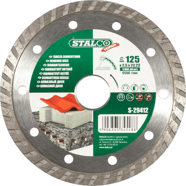 STALCO TARCZA 125mm TURBO DIAM."PREMIUM"S-29412