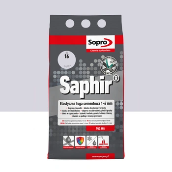 SOPRO 9501A SAPHIR Elastyczna Fuga Cementowa 1-6mm Jasnoszara 4kg