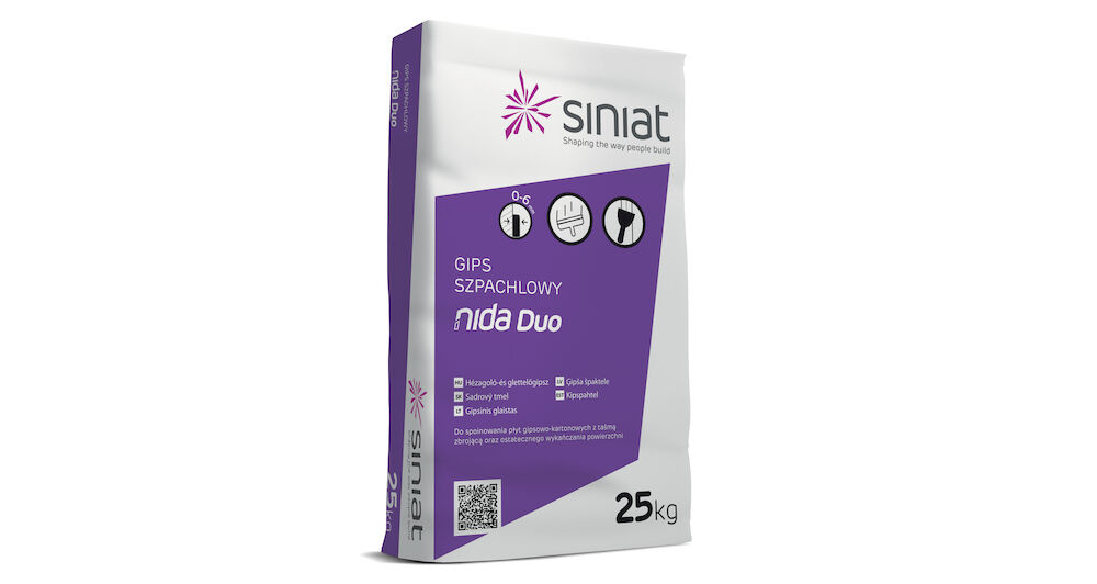NIDA DUO GIPS SZPACHLOWY OP. 25 KG