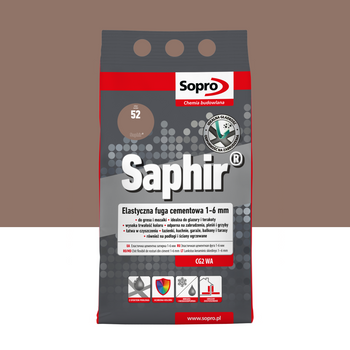SOPRO 9521A_SAPHIR Elastyczny Cement Fugi 1-6mm Brązowy 3KG