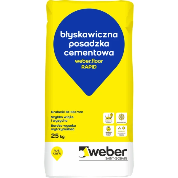 weber.floor RAPID błysk.posadzka cementowa 10-100mm 25kg