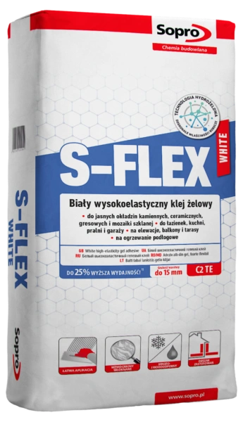 SOPRO 202 S-FLEX WHITE C2 TE BAG_22,5 biały klej