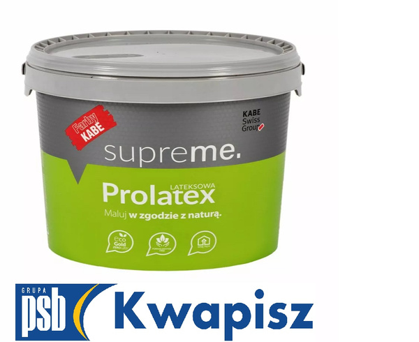FARBY KABE PROLATEX MATOWY BIAŁY 10 L