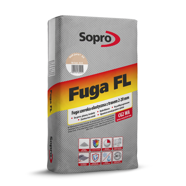 SOPRO  FL Fuga szeroka elastyczna beż jura 33 624/25 kg.