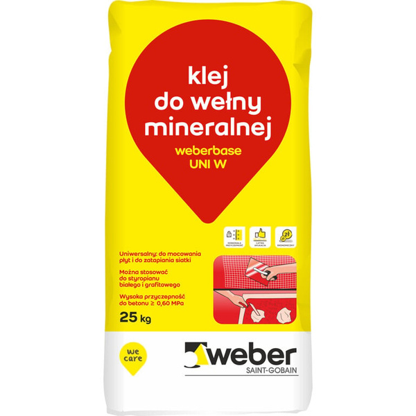Weberbase UNI W klej do wełny, płyt i siatki  opk. 25kg