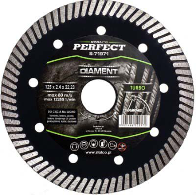 STALCO TARCZA DIAMENTOWA 125mm TURBO  "PERFECT"  S-71971